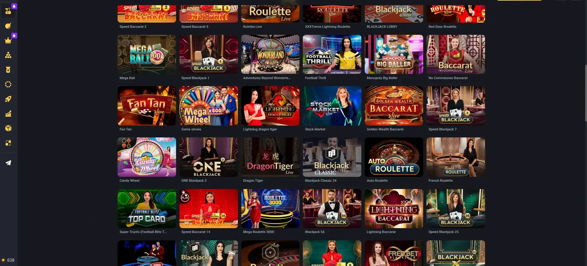 Игровой стол с живым дилером в казино Абсолют 777